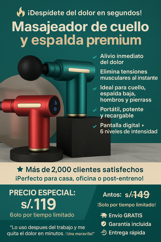masajeador de cuello premium